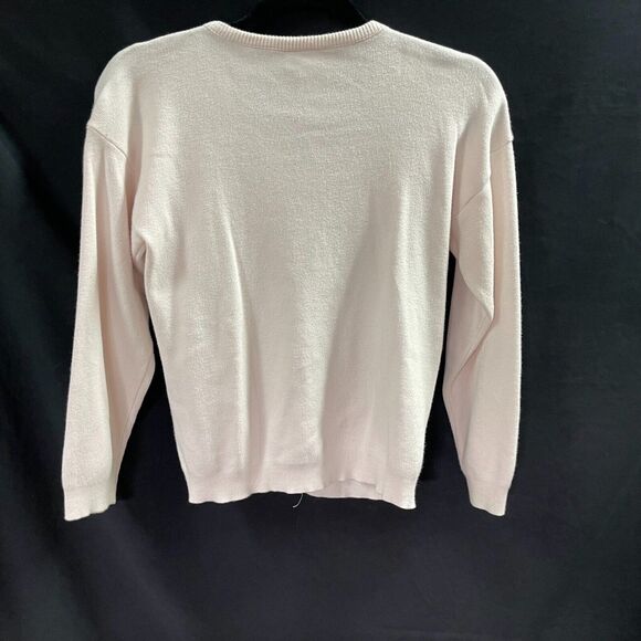 Vtg Julius Berger Girls Sweater Pale Pink Monogrammed with K Size M 10/12 - Picture 6 of 6